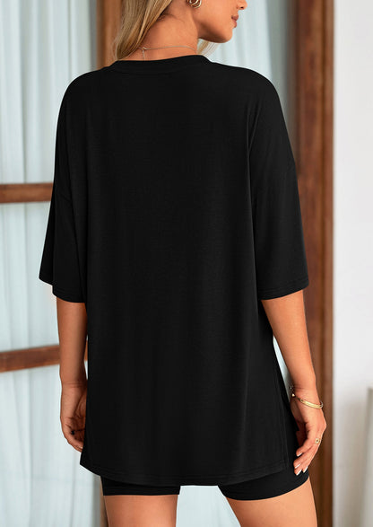 Summer set™: oversized shirt & biker shorts