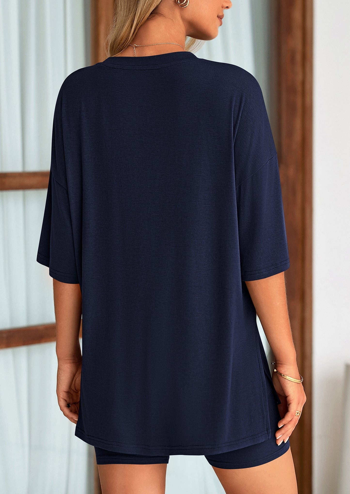 Summer set™: oversized shirt & biker shorts