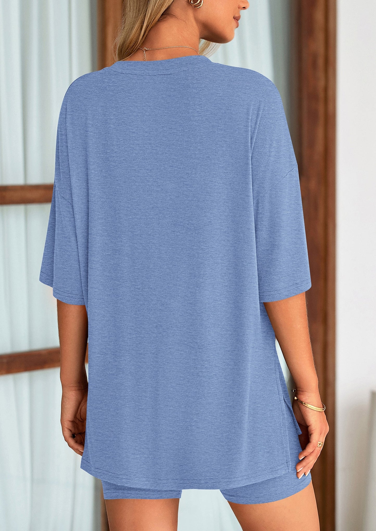 Summer set™: oversized shirt & biker shorts