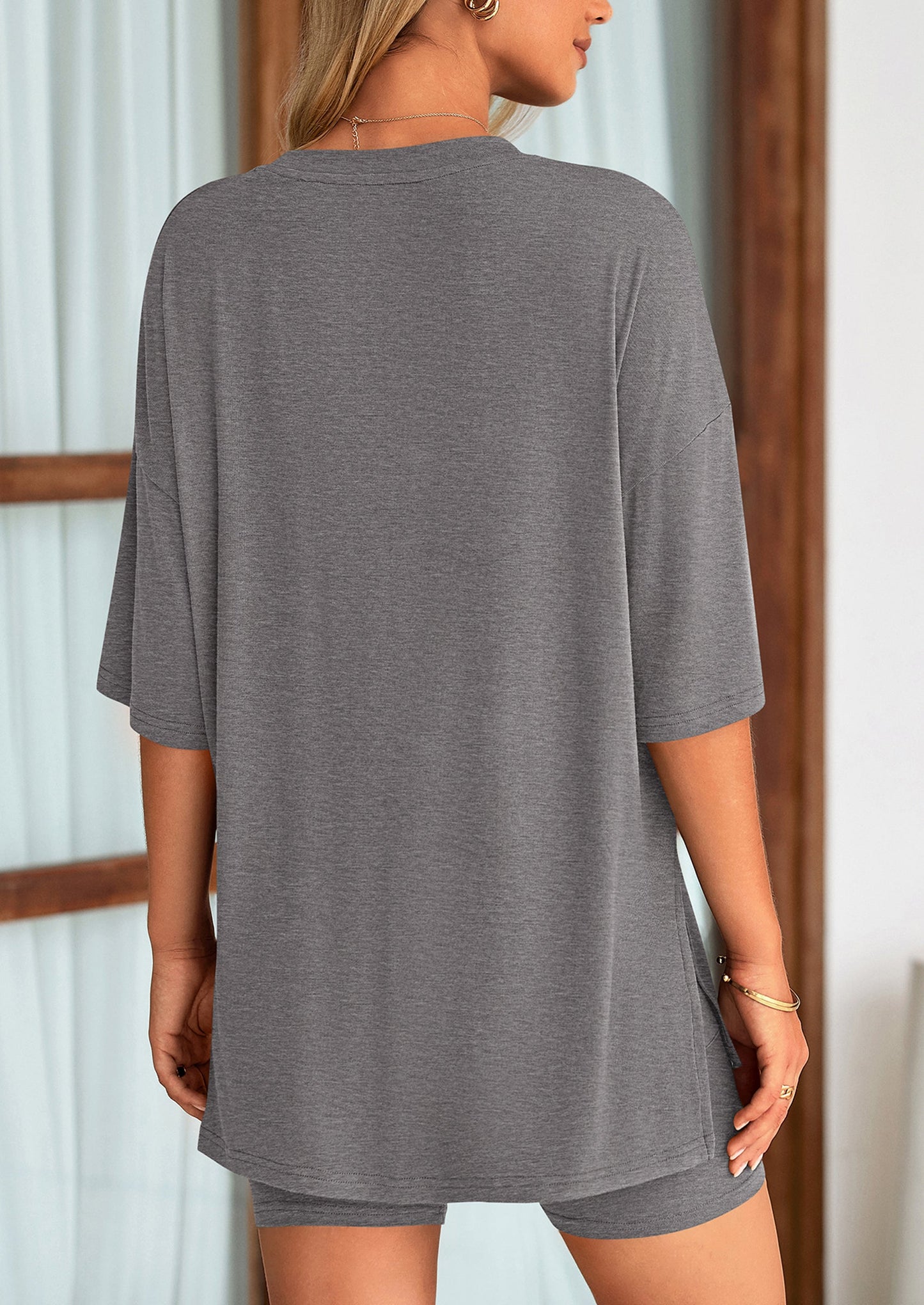 Summer set™: oversized shirt & biker shorts
